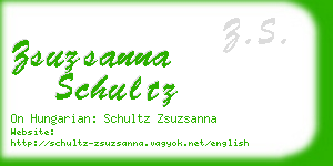 zsuzsanna schultz business card